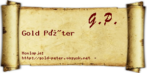 Gold Péter névjegykártya